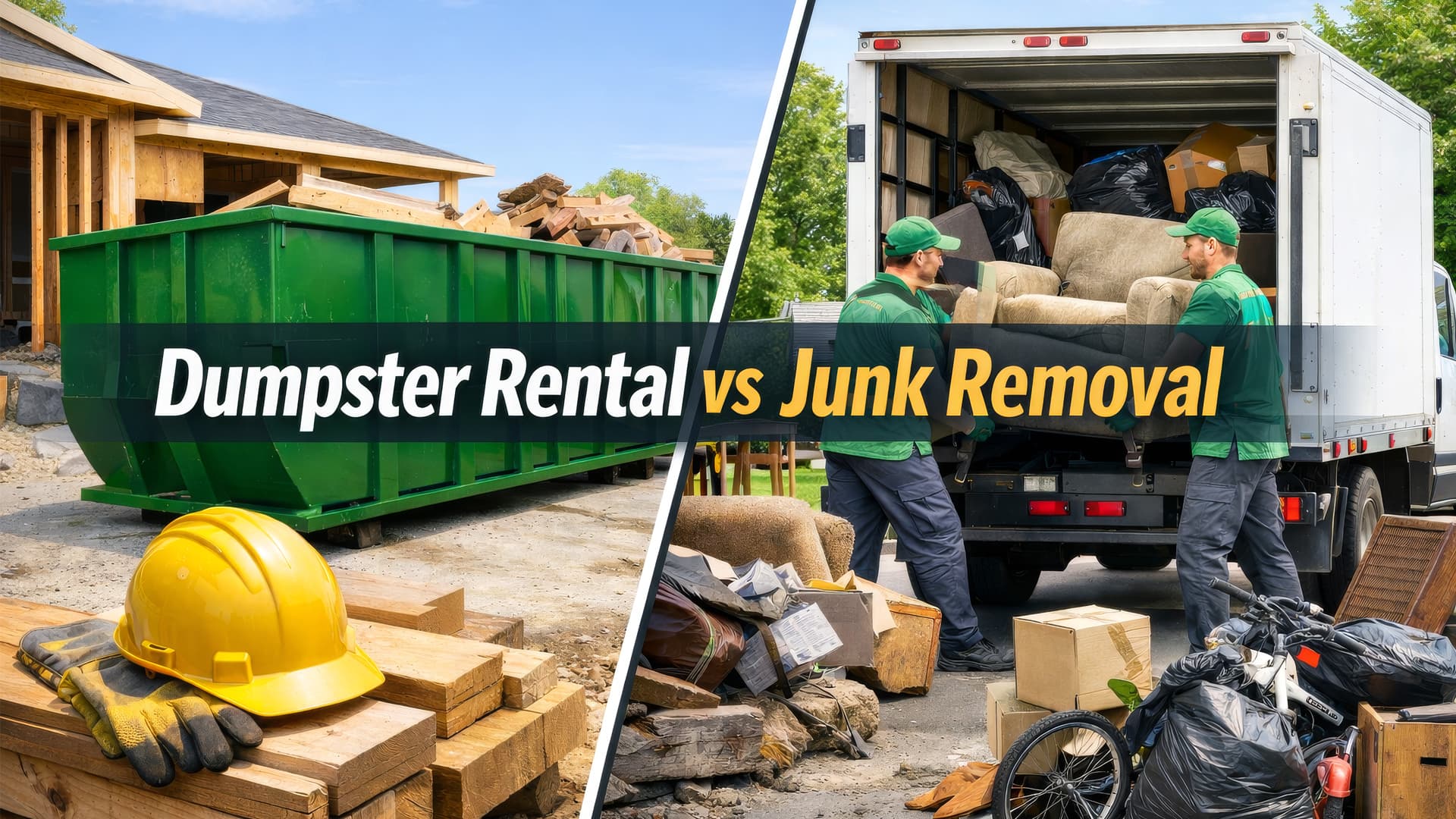 Dumpster Rental vs Junk Removal: Comparison - Dumpster rental guide and tips