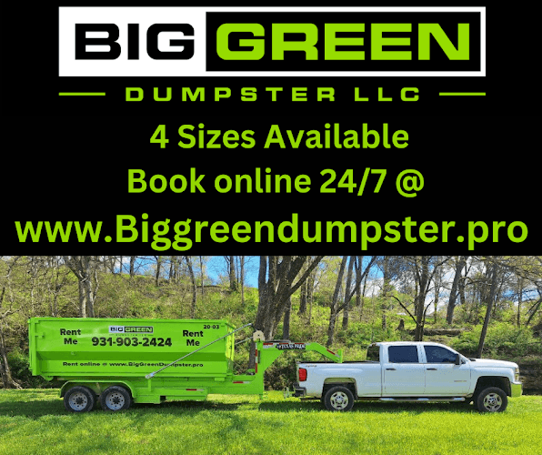 Big Green Dumpster LLC - Dumpster rental in Lawrenceburg, Tennessee