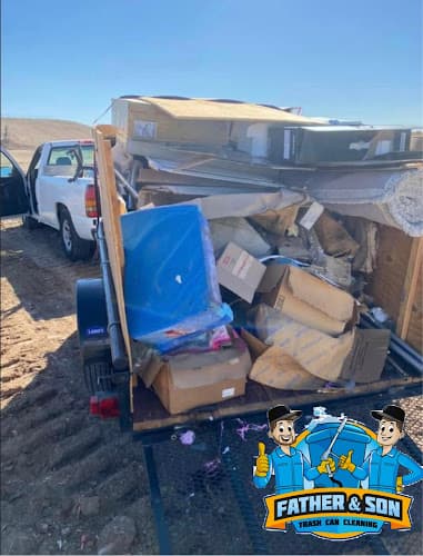 Father And Son Trash Can Cleaning - Dumpster rental in Surprise, Arizona